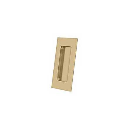 Deltana [FP40U14] Solid Brass Pocket Door Flush Pull - Rectangular - Polished Nickel - 4&quot; L