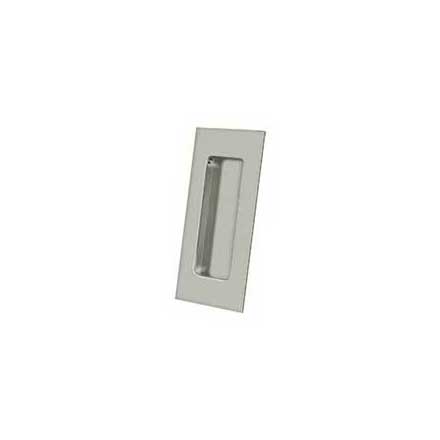 Deltana [FP40U15] Solid Brass Pocket Door Flush Pull - Rectangular - Brushed Nickel - 4&quot; L