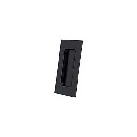 Deltana [FP40U19] Solid Brass Pocket Door Flush Pull - Rectangular - Paint Black - 4&quot; L