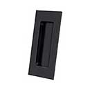 Deltana [FP40U19] Solid Brass Pocket Door Flush Pull - Rectangular - Paint Black - 4&quot; L