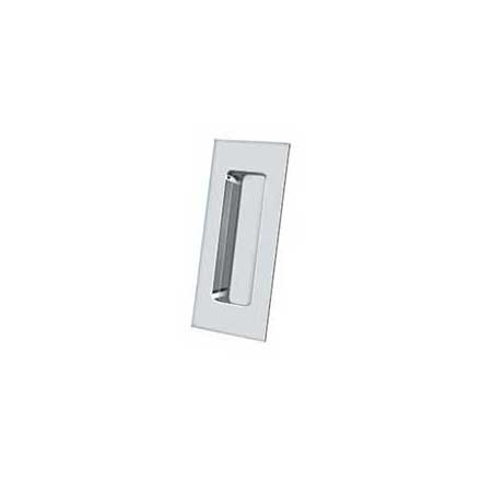 Deltana [FP40U26] Solid Brass Pocket Door Flush Pull - Rectangular - Polished Chrome - 4&quot; L