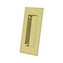 Deltana [FP40U3] Solid Brass Pocket Door Flush Pull - Rectangular - Polished Brass - 4" L
