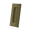 Deltana [FP40U5] Solid Brass Pocket Door Flush Pull - Rectangular - Antique Brass - 4" L
