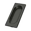 Deltana [FP4134U10B] Solid Brass Pocket Door Flush Pull - Large Rectangle w/ Oval - Oil Rubbed Bronze - 3 7/8" L