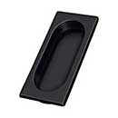 Deltana [FP4134U19] Solid Brass Pocket Door Flush Pull - Large Rectangle w/ Oval - Paint Black - 3 7/8&quot; L