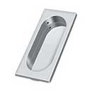 Deltana [FP4134U26] Solid Brass Pocket Door Flush Pull - Large Rectangle w/ Oval - Polished Chrome - 3 7/8" L