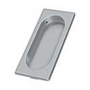 Deltana [FP4134U26D] Solid Brass Pocket Door Flush Pull - Large Rectangle w/ Oval - Brushed Chrome - 3 7/8&quot; L