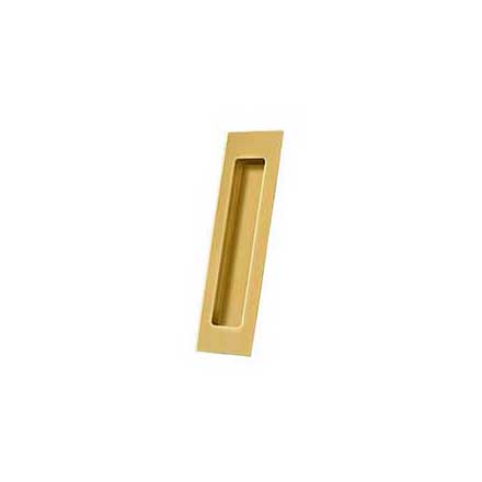 Deltana [FP7178CR003] Solid Brass Pocket Door Flush Pull - Rectangular - Polished Brass (PVD) - 7&quot; L