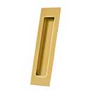 Deltana [FP7178CR003] Solid Brass Pocket Door Flush Pull - Rectangular - Polished Brass (PVD) - 7" L