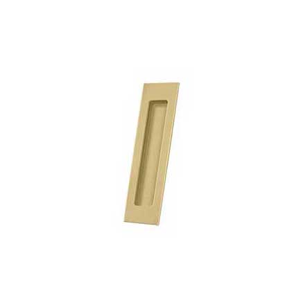 Deltana [FP7178U4] Solid Brass Pocket Door Flush Pull - Rectangular - Brushed Brass - 7&quot; L