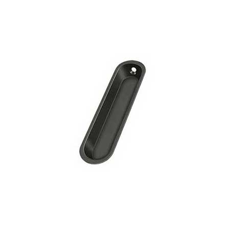 Deltana [FP828U10B] Solid Brass Pocket Door Flush Pull - Large Oblong - Oil Rubbed Bronze - 4" L