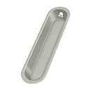 Deltana [FP828U15] Solid Brass Pocket Door Flush Pull - Large Oblong - Brushed Nickel - 4" L