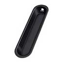 Deltana [FP828U19] Solid Brass Pocket Door Flush Pull - Large Oblong - Paint Black - 4&quot; L