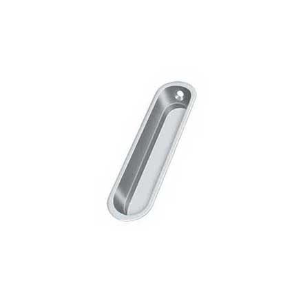 Deltana [FP828U26] Solid Brass Pocket Door Flush Pull - Large Oblong - Polished Chrome - 4&quot; L