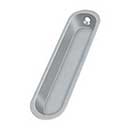 Deltana [FP828U26D] Solid Brass Pocket Door Flush Pull - Large Oblong - Brushed Chrome - 4" L