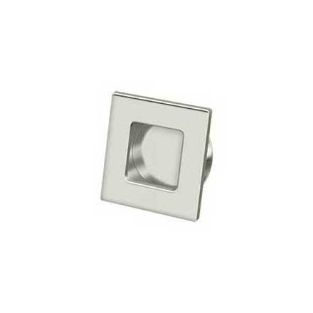 Deltana [FPS234U14] Solid Brass Pocket Door Flush Pull - Square - Polished Nickel - 2 3/4" Sq.