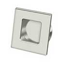 Deltana [FPS234U14] Solid Brass Pocket Door Flush Pull - Square - Polished Nickel - 2 3/4" Sq.