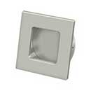 Deltana [FPS234U15] Solid Brass Pocket Door Flush Pull - Square - Brushed Nickel - 2 3/4" Sq.