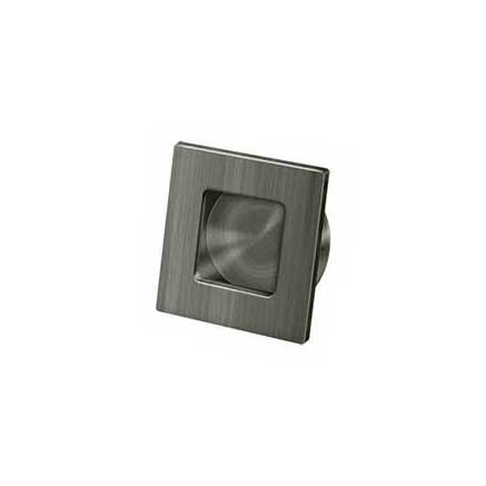 Deltana [FPS234U15A] Solid Brass Pocket Door Flush Pull - Square - Antique Nickel - 2 3/4&quot; Sq.