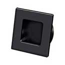 Deltana [FPS234U19] Solid Brass Pocket Door Flush Pull - Square - Paint Black - 2 3/4" Sq.