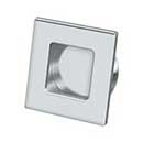Deltana [FPS234U26] Solid Brass Pocket Door Flush Pull - Square - Polished Chrome - 2 3/4&quot; Sq.