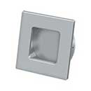 Deltana [FPS234U26D] Solid Brass Pocket Door Flush Pull - Square - Brushed Chrome - 2 3/4" Sq.