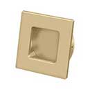 Deltana [FPS234U4] Solid Brass Pocket Door Flush Pull - Square - Brushed Brass - 2 3/4" Sq.