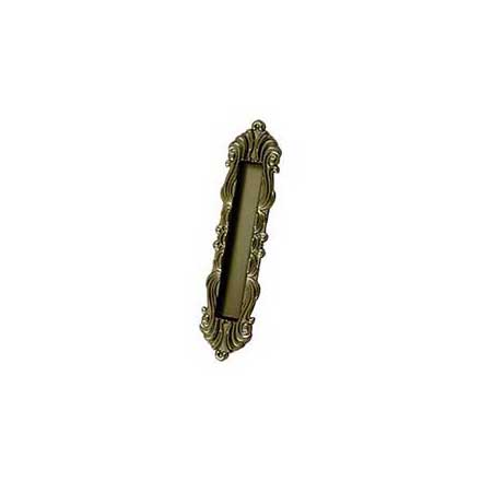 Deltana [FPV10225U5] Solid Brass Pocket Door Flush Pull - Victorian - Antique Brass - 10&quot; L