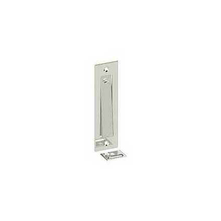 Deltana [PDB50U14] Solid Brass Pocket Door Jamb Bolt - Polished Nickel - 4 5/8&quot; L