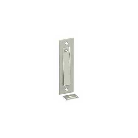 Deltana [PDB50U15] Solid Brass Pocket Door Jamb Bolt - Brushed Nickel - 4 5/8&quot; L