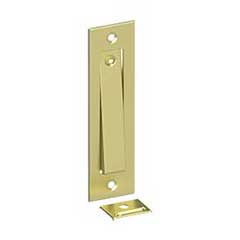 Deltana [PDB50U3] Solid Brass Pocket Door Jamb Bolt - Polished Brass - 4 5/8&quot; L