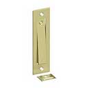 Deltana [PDB50U3-UNL] Solid Brass Pocket Door Jamb Bolt - Polished Brass (Unlacquered) - 4 5/8" L
