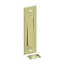 Deltana [PDB50U3-UNL] Solid Brass Pocket Door Jamb Bolt - Polished Brass (Unlacquered) - 4 5/8&quot; L