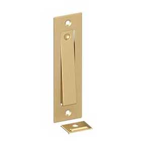 Deltana [PDB50U4] Solid Brass Pocket Door Jamb Bolt - Brushed Brass - 4 5/8" L