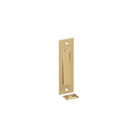 Deltana [PDB50U4] Solid Brass Pocket Door Jamb Bolt - Brushed Brass - 4 5/8" L
