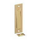 Deltana [PDB50U4] Solid Brass Pocket Door Jamb Bolt - Brushed Brass - 4 5/8&quot; L