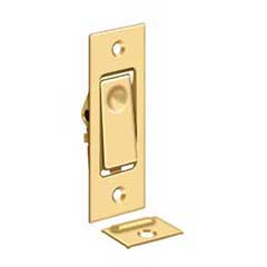 Deltana [PDB42CR003] Solid Brass Pocket Door Jamb Bolt - Polished Brass (PVD) - 3&quot; L