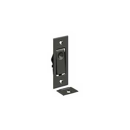 Deltana [PDB42U10B] Solid Brass Pocket Door Jamb Bolt - Oil Rubbed Bronze - 3&quot; L