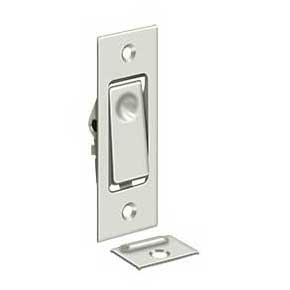 Deltana [PDB42U14] Solid Brass Pocket Door Jamb Bolt - Polished Nickel - 3" L
