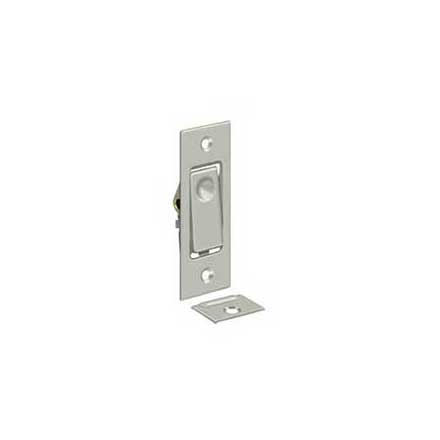 Deltana [PDB42U15] Solid Brass Pocket Door Jamb Bolt - Brushed Nickel - 3" L