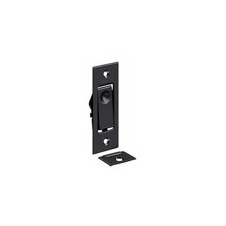 Deltana [PDB42U19] Solid Brass Pocket Door Jamb Bolt - Paint Black - 3&quot; L