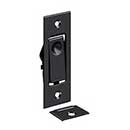 Deltana [PDB42U19] Solid Brass Pocket Door Jamb Bolt - Paint Black - 3&quot; L