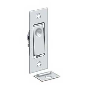 Deltana [PDB42U26] Solid Brass Pocket Door Jamb Bolt - Polished Chrome - 3" L
