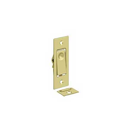 Deltana [PDB42U3] Solid Brass Pocket Door Jamb Bolt - Polished Brass - 3&quot; L