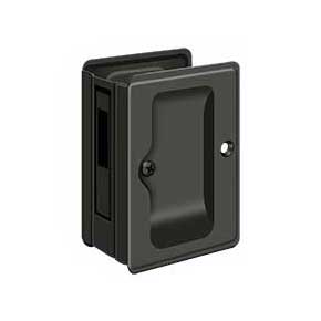 Deltana [SDAR325U10B] Solid Brass Pocket Door Privacy Lock Receiver - Adjustable - Oil Rubbed Bronze - 3 1/4" L