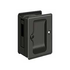 Deltana [SDAR325U10B] Solid Brass Pocket Door Privacy Lock Receiver - Adjustable - Oil Rubbed Bronze - 3 1/4&quot; L