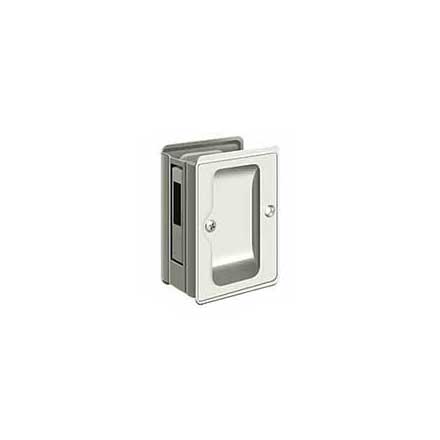 Deltana [SDAR325U14] Solid Brass Pocket Door Privacy Lock Receiver - Adjustable - Polished Nickel - 3 1/4" L