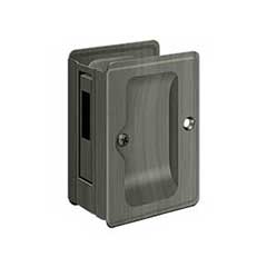 Deltana [SDAR325U15A] Solid Brass Pocket Door Privacy Lock Receiver - Adjustable - Antique Nickel - 3 1/4&quot; L