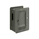 Deltana [SDAR325U15A] Solid Brass Pocket Door Privacy Lock Receiver - Adjustable - Antique Nickel - 3 1/4" L