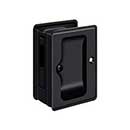 Deltana [SDAR325U19] Solid Brass Pocket Door Privacy Lock Receiver - Adjustable - Paint Black - 3 1/4" L